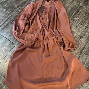 Forever 21 Terracotta Long Sleeve Dress